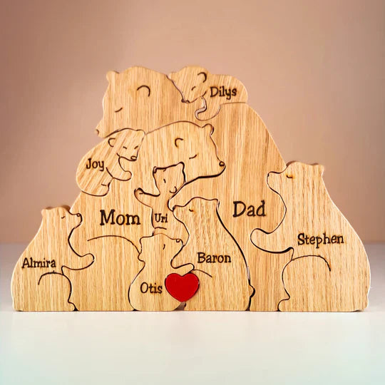 Personalizované dřevěné puzzle: jedinečná rodinná památka