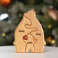 Personalized wooden family bear puzzle