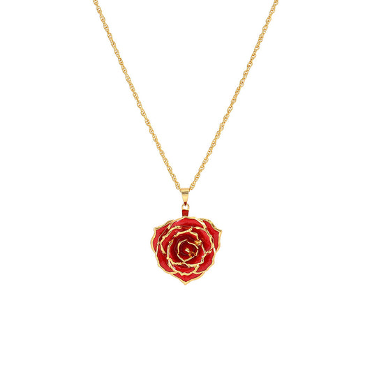 Colar com pendente real Rosa